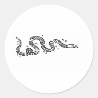 Join Or Die Snake Classic Round Sticker