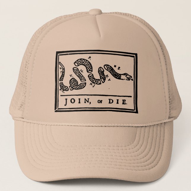Join, Or Die Trucker Hat (Front)