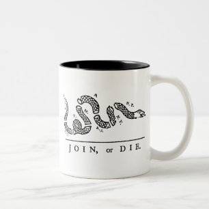 Join or Die Two-Tone Coffee Mug