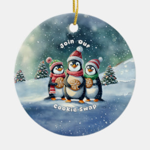 Join Our Christmas Cookie Swap Ceramic Ornament
