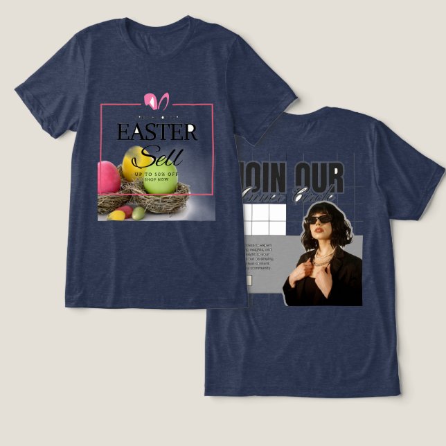 Join Our Easter Sell T-Shirt Tri-Blend Shirt (Design Front & Back)