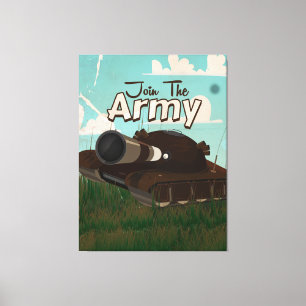 Join the Army Vintage Poster Canvas Print