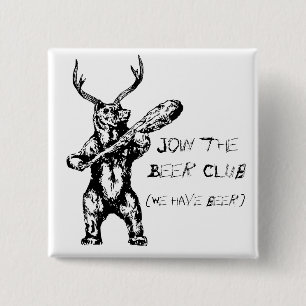 Join the Beer Club 2 Inch Square Button