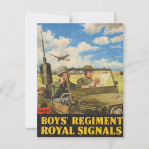 Join the Boys' Regiment Royal Signals Vintage Postcard
