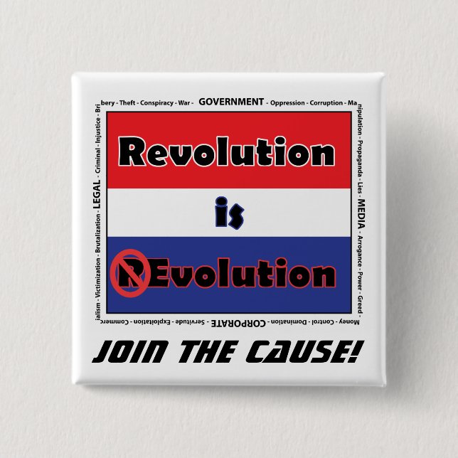 Join the Cause 2 Inch Square Button (Front)