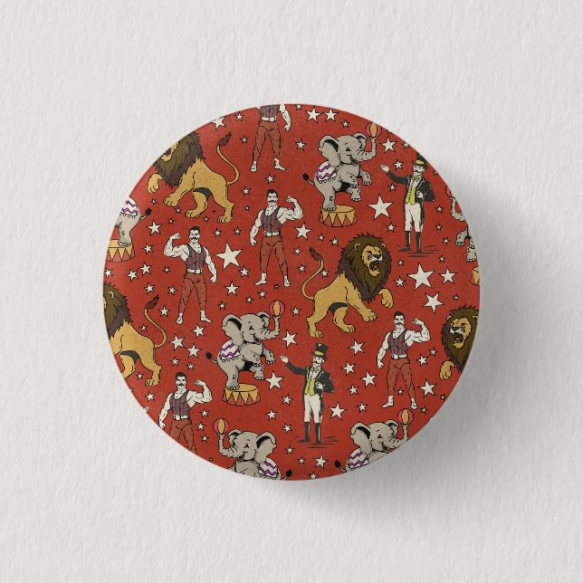 Join The Circus Pattern 1 Inch Round Button (Front)