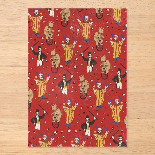 Join The Circus Pattern Acrylic Invitations (Front)