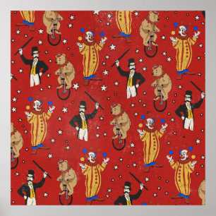 Join The Circus Pattern Poster