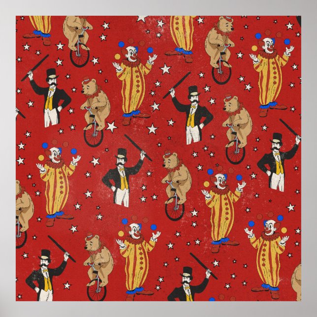 Join The Circus Pattern Poster (Front)