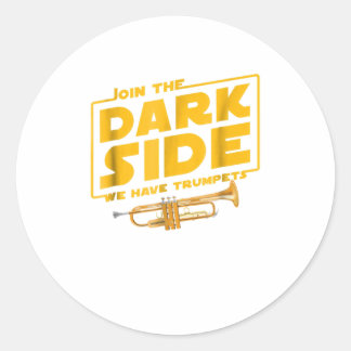 Join The Dark Side Trumpet Player Tshirt Classic Round Sticker
