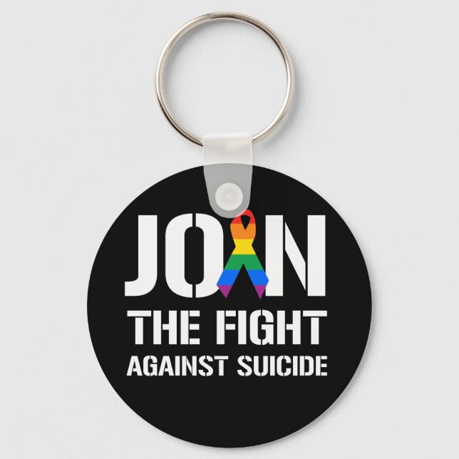 Join the fight against LGBT suicide Keychain (Front)