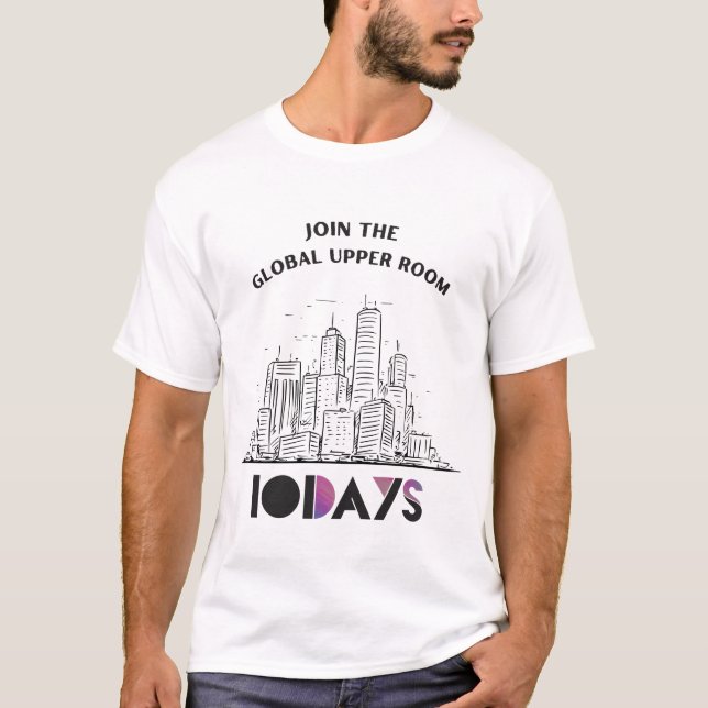 Join the Global Upper Room - 10 Days Purple T-Shirt (Front)