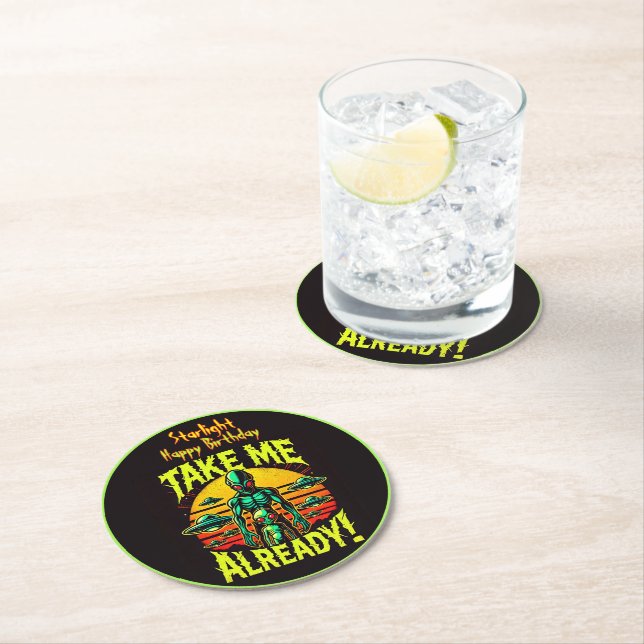 Join the Intergalactic Adventure Today! Round Paper Coaster (Insitu)