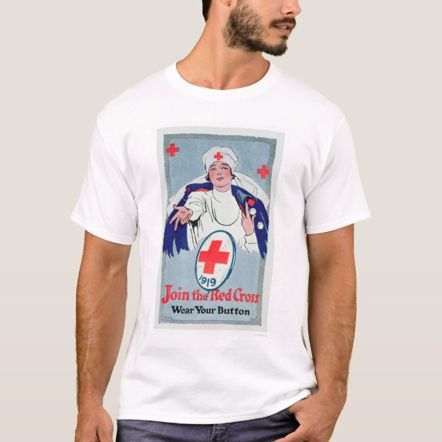 Join the Red Cross - Wear your Button (US00028) T-Shirt (Front)