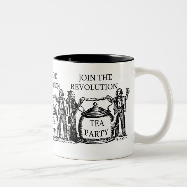 JOIN THE REVOLUTION Two-Tone COFFEE MUG (Right)