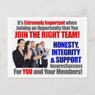 "Join The Right" Team Postcard