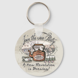 Join the Tea Party Tea Shirts and Gifts Keychain