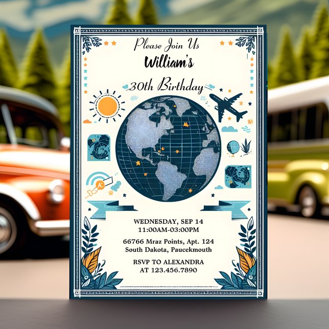 Join Travel Cabin Beach Destination 30th Birthday Invitation (Creator Uploaded)