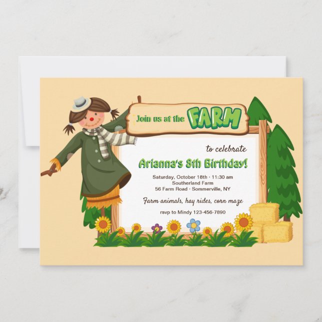 Join Us At The Farm Invitation (Front)