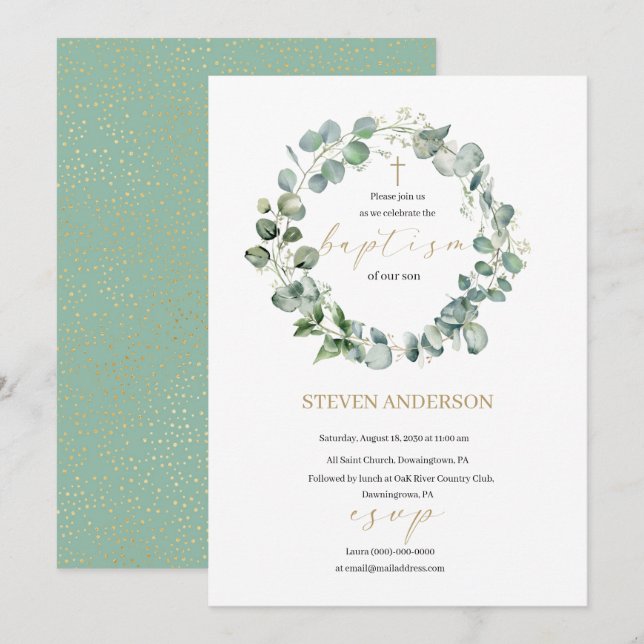 Join us for a baptism  invitation (Front/Back)