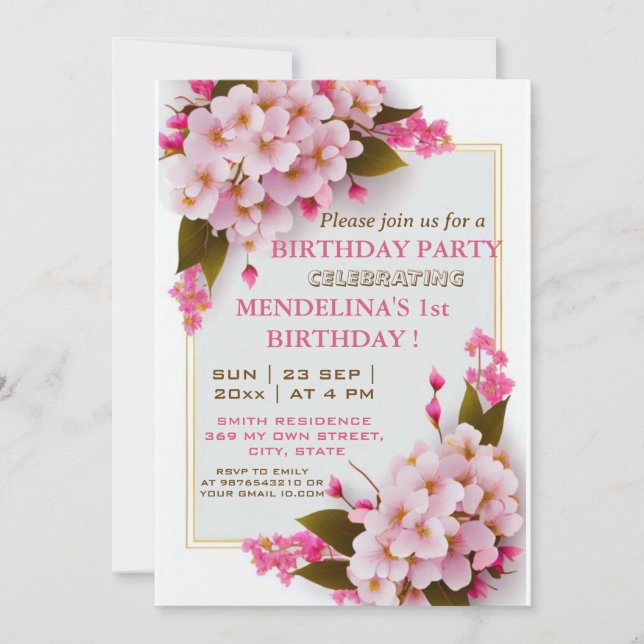 Join Us for a Birthday Bash Celebration! Invitation (Front)