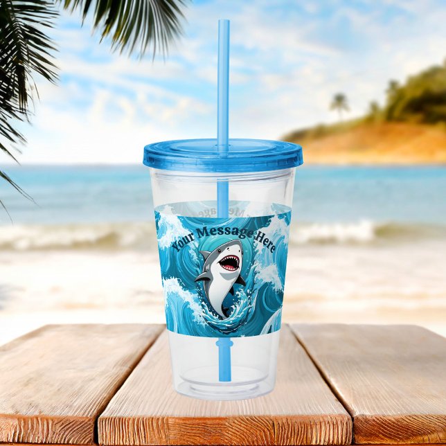 Join Us For a Bite Shark Acrylic Tumbler (Creator Uploaded)