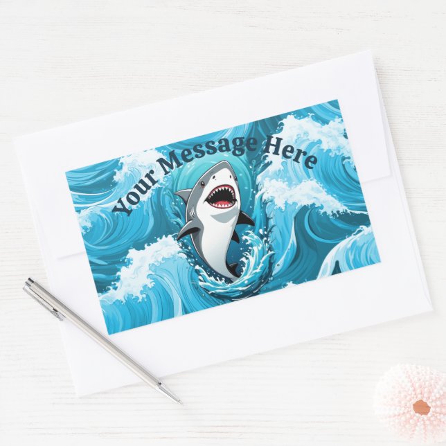 Join Us For a Bite Shark Sticker (Envelope)