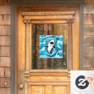 Join Us For a Bite Shark Window Cling