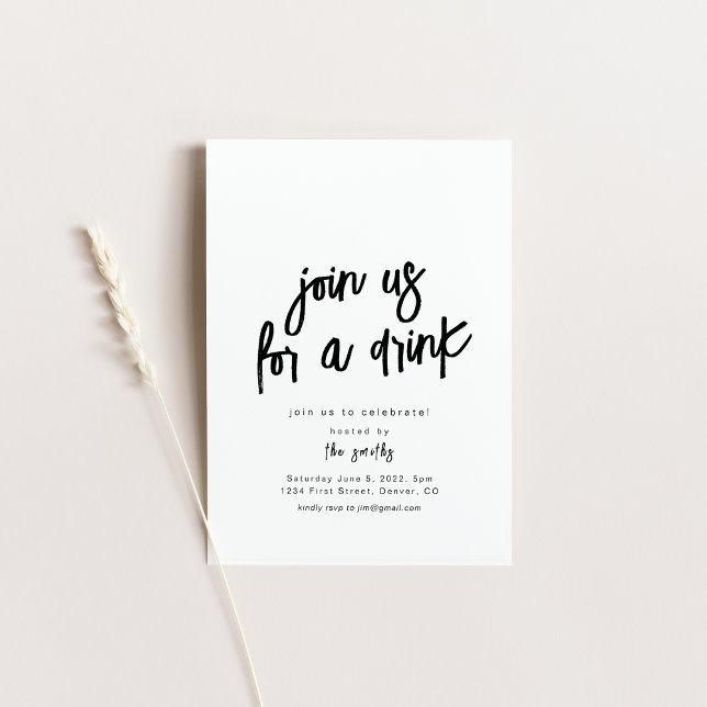 Join us for a Drink Party Invitation (Creator Uploaded)