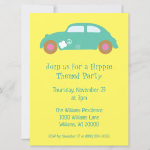 Join us for a Hippie party Invitation