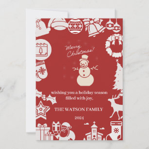 "Join Us for a Holly Jolly Christmas Party!" Holiday Card