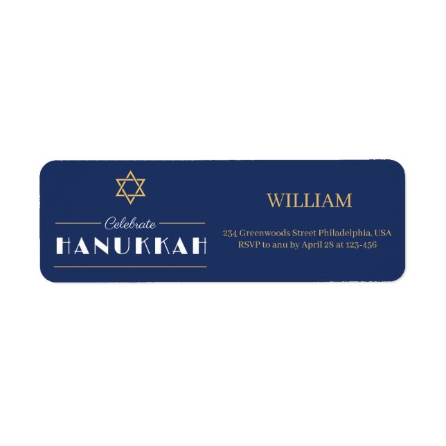 Join Us for a Joyous Hanukkah Celebration!" (Front)