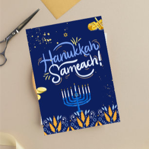 Join Us for a Joyous Hanukkah Celebration!"  Card