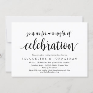 Join us for a night of rehearsal celebration invitation