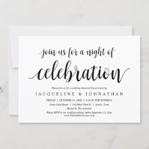 Join us for a night of rehearsal celebration invitation
