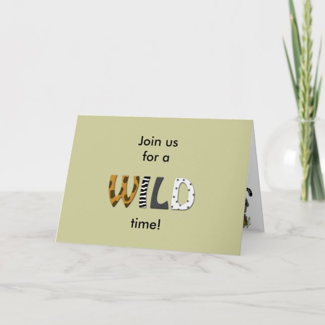Join us for a WILD TIME Invitation (Front)