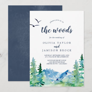 Join Us In The Woods Destination Wedding Invitation