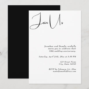 Join Us Minimalist Invitation