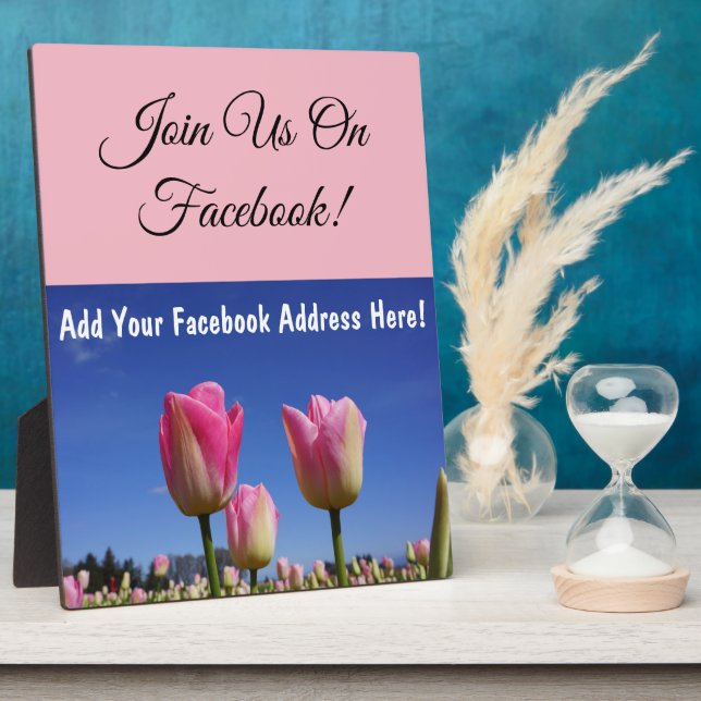 Join Us On Facebook! Counter Plaque Add Address (Side)