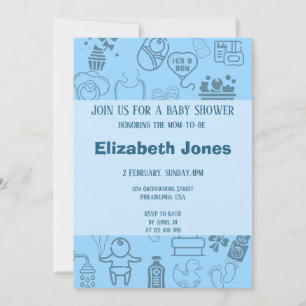 "Join Us to Celebrate Our Little Prince on the Way Invitation