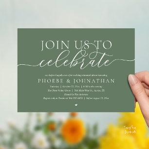 Join Us To Celebrate, Wedding Rehearsal Dinner Invitation