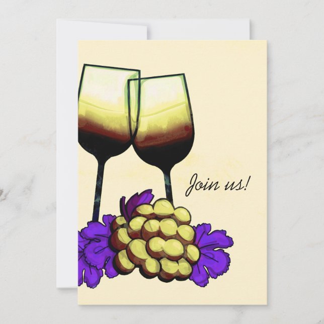 Join us! Wine Tasting Party Invitation (Front)