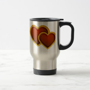 Joined Red Hearts Travel Mug