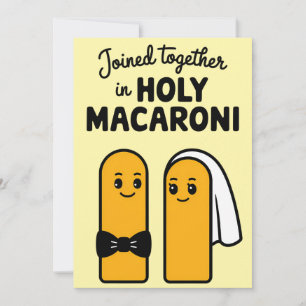 Joined Together In Holy Macaroni Funny Pasta Holiday Card