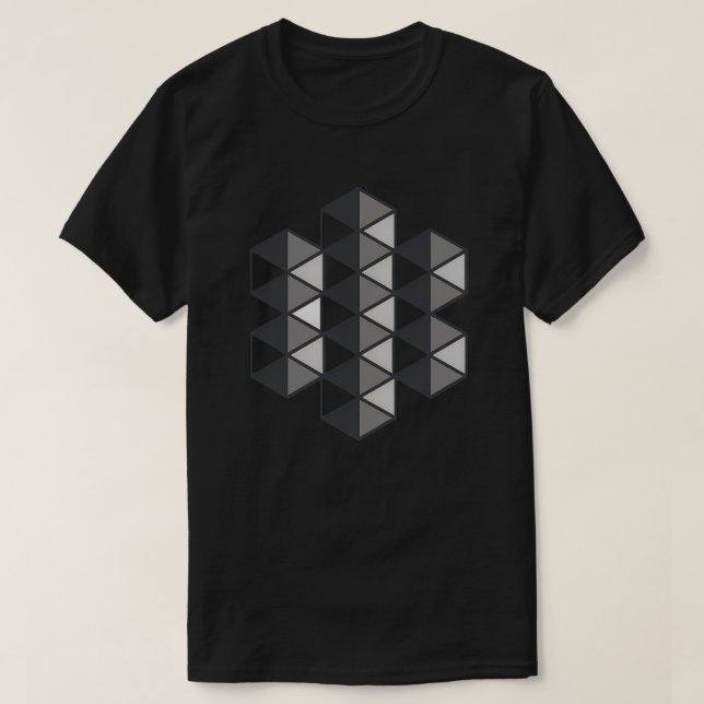Joined Triangles Art Dark T-Shirt (Design Front)
