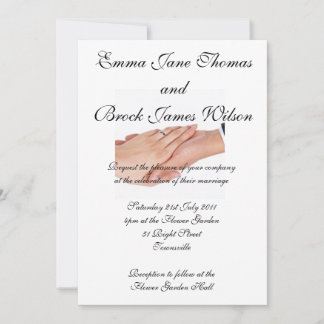 Joining Hands Wedding Invitation