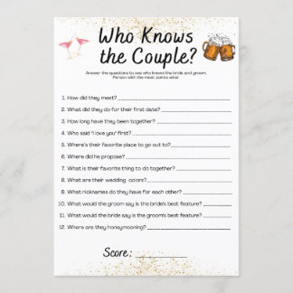 Joint Bachelor/Bachelorette Party Game Invitation