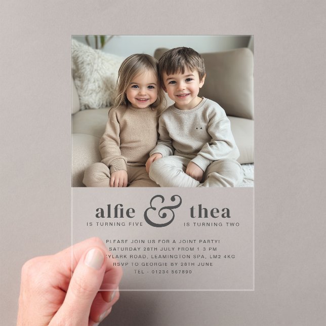 Joint Birthday Invitation Portrait (Insitu (Handheld))