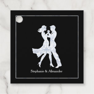 Joint Birthday Party Adults Golden Dance Couple Favour Tags