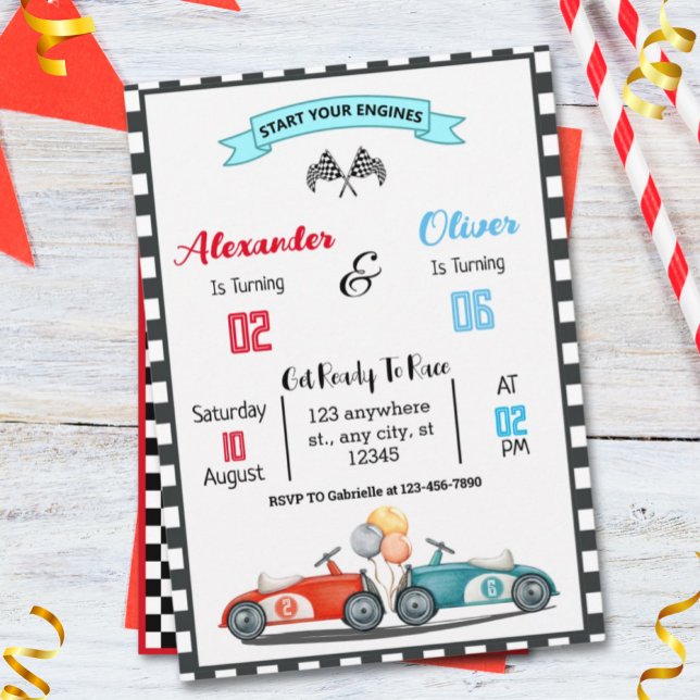 joint birthday party invitations for siblings (Creator Uploaded)